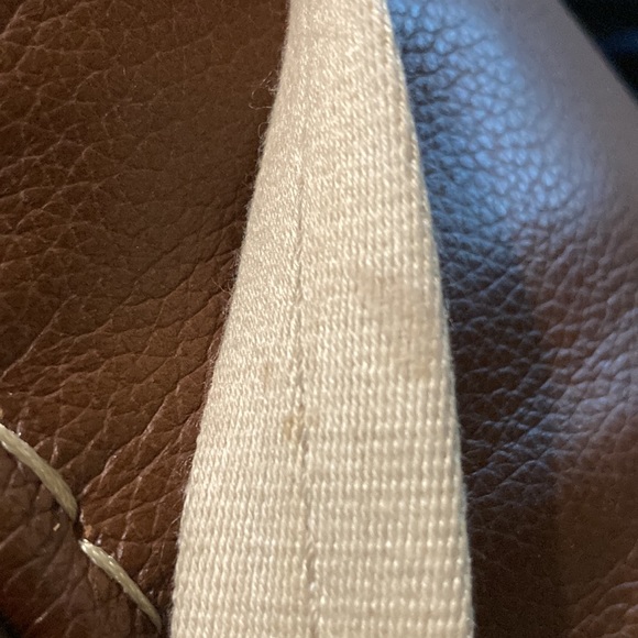 Cute authentic Coach cross body 2 tone with coach brown monogram and blue. - Picture 9 of 11
